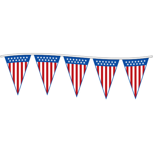 18″ x 12″ Patriotic Flying-V Pennant