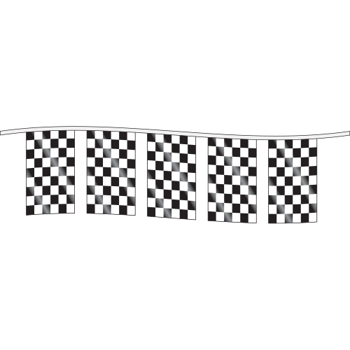 18″ x 12″ Economy Race Style Flag Line