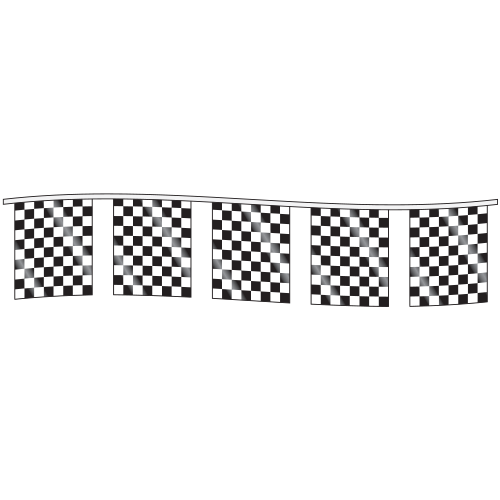 12″ x 9″ Economy Race Style Flag Line