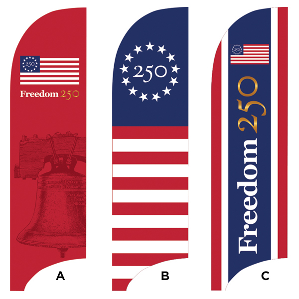 Freedom 250 Tail Feather Flags