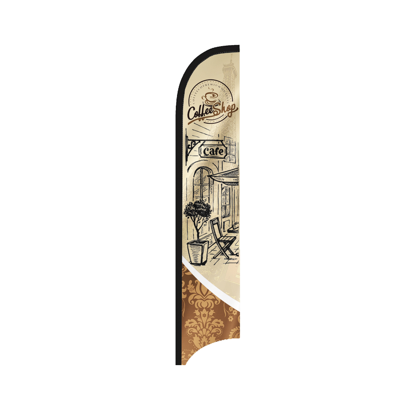 X-Large Single Sided Tail Feather - Flag Only