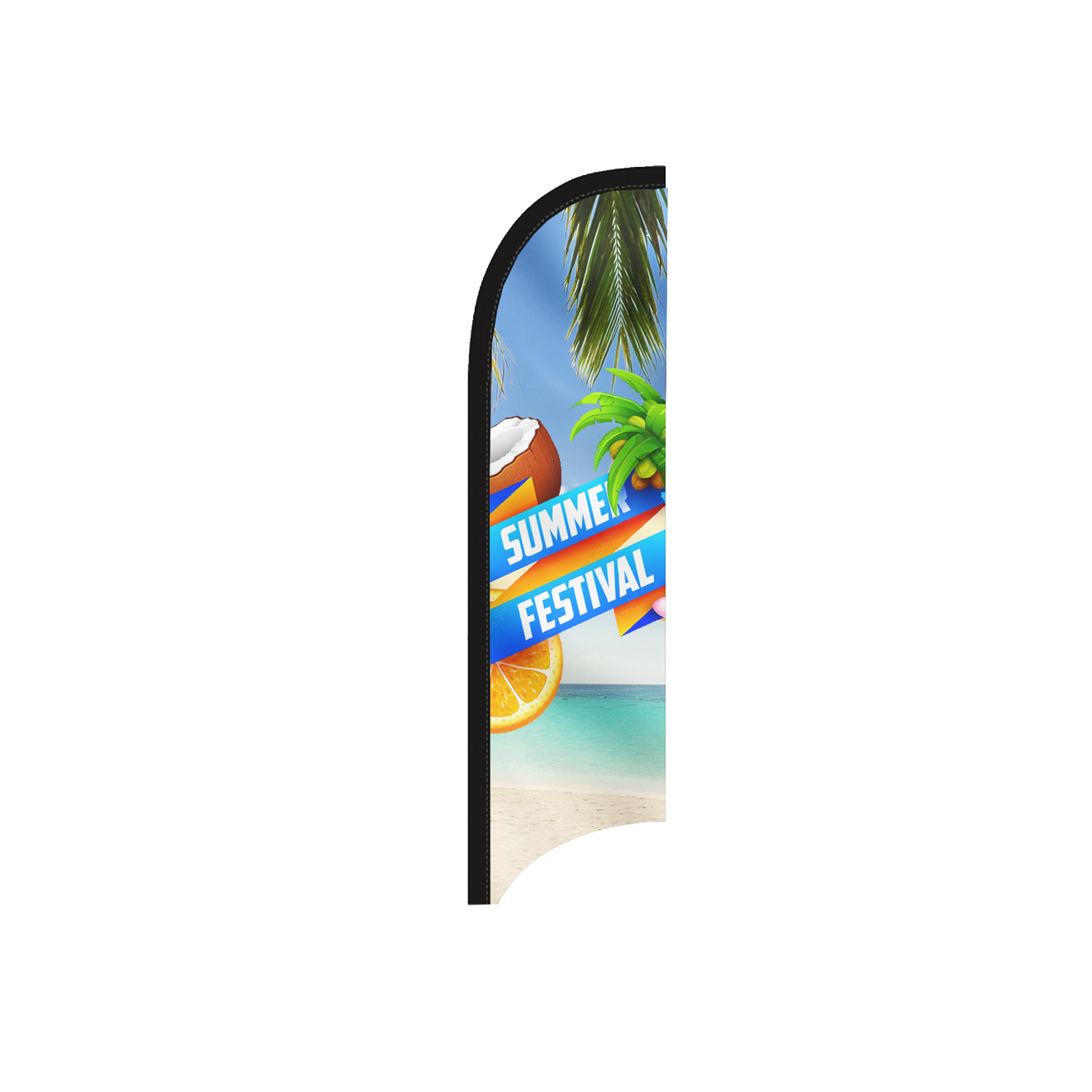 Medium Single Sided Tail Feather - Flag Only